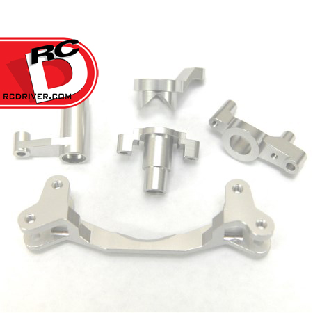 ST Racing Concepts CNC Machined Aluminum Front Skid Plate/Hinge-pin brace and HD Steering Bellcrank upgrade set for Axial Yeti