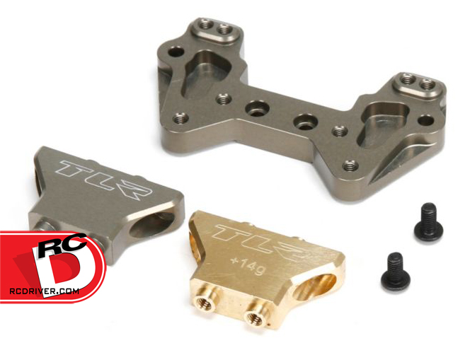 TLR - Aluminum Mid Motor Rear Camber Plate with Brass and  Aluminum Tower for  22 Series Vehicles